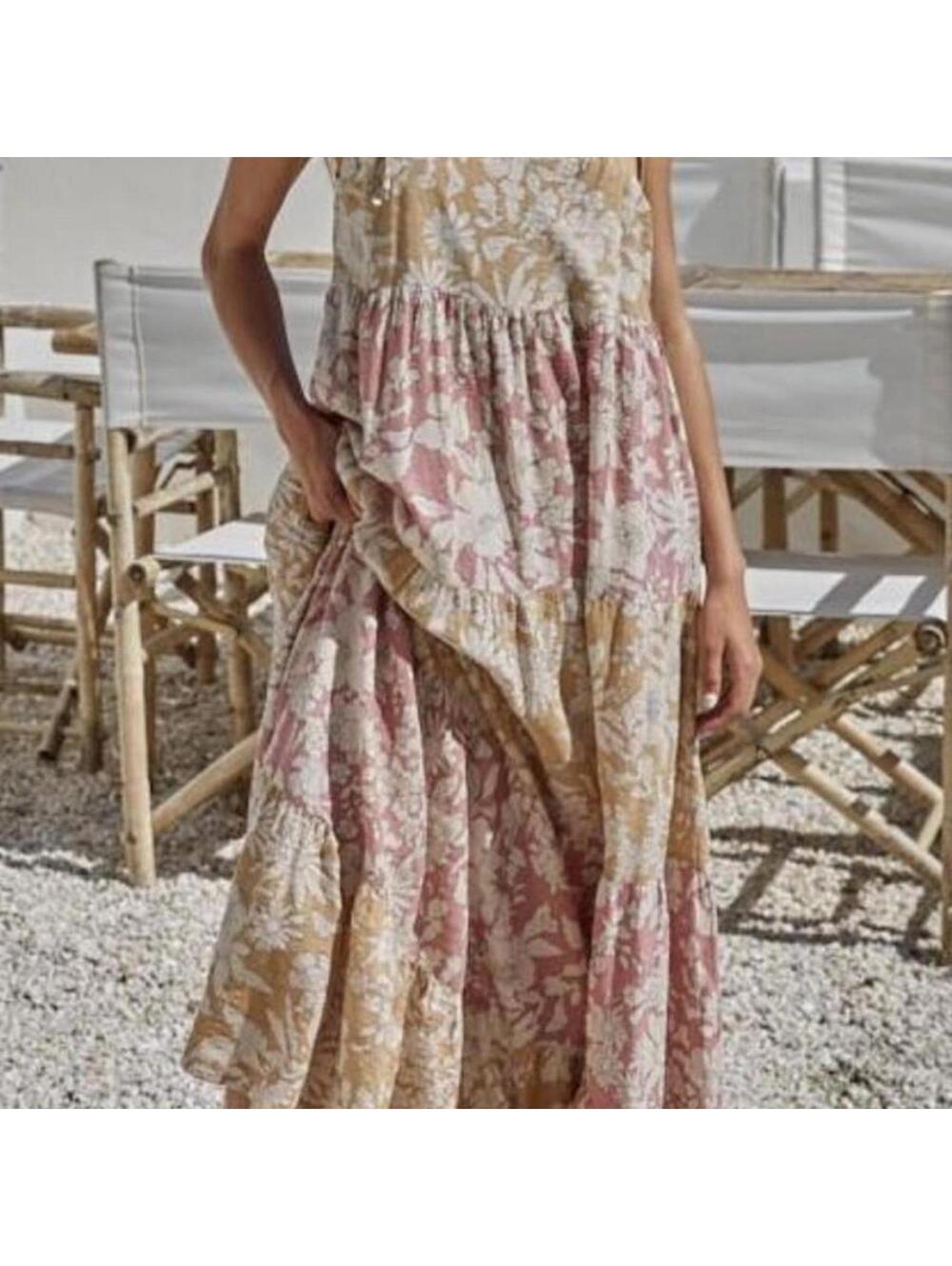 By together golden hour floral maxi dress